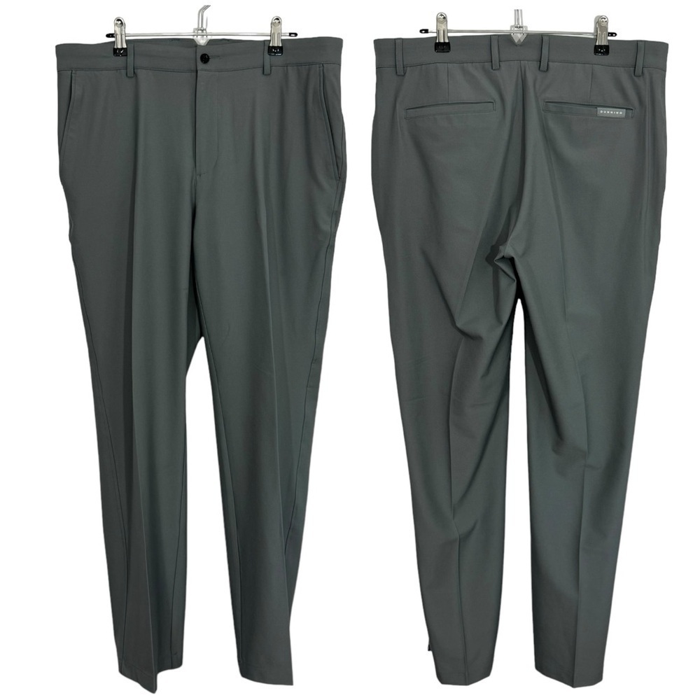 Dunning Everbest Trouser Pant Mens 34/32 Grey Slacks Golf Office Comfortable EUC